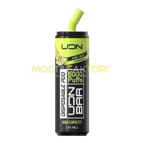 Электронные сигареты UDN BAR Kiwi Fruit 6000 затяжек (УДН Бар Киви)