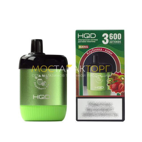 Электронные сигареты HQD Bang Strawberry Kiwi (hqd Бенг Клубника Киви)