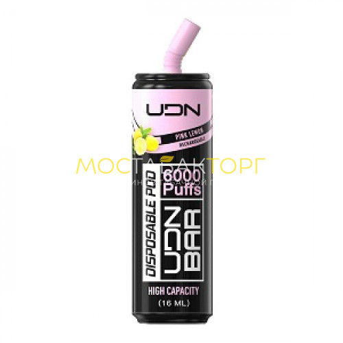 Электронные сигареты UDN BAR Pink lemonade 6000 затяжек (УДН Бар Розовый Лимонад)