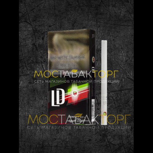 Сигареты ЛД Клаб Компакт 100 Импульс Санни (LD Club Autograph Impulse Compact 100 Sunny), Зелено-красная кнопка