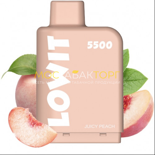 Сменный картридж Elf Bar Lowit 5500 - Сочный персик