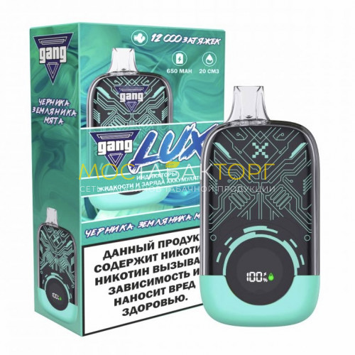 Электронные сигареты Gang Lux 12000 - Черника земляника мята