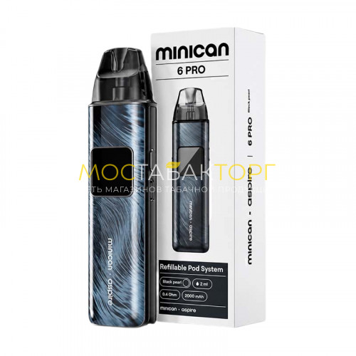 Pod-система Brusko Minican 6 Pro, Black pearl (Черный жемчуг)