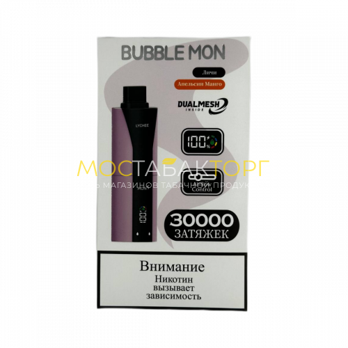 Электронные сигареты BUBBLE MON BOOSTER DUBLE 30000 Личи / апельсин манго 2%