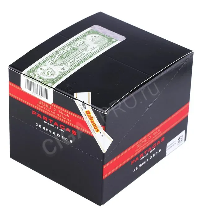 Сигары Partagas D№6 в картонной пачке