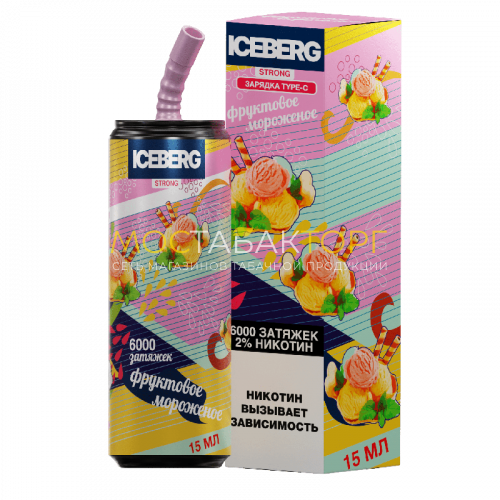 Электронные сигареты ICEBERG XXL 6000 Фруктовое мороженое