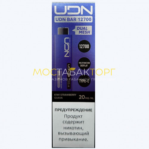 Электронные сигареты UDN BAR 12700 Киви Клубника Гуава