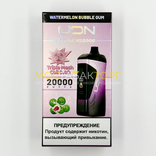 Электронные сигареты UDN TRIPLE M 20000 затяжек - Watermelon Gum (Арбуз Жвачка)
