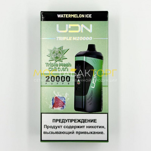 Электронные сигареты UDN TRIPLE M 20000 затяжек - Watermelon Ice (Арбузный Лёд)