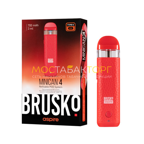 Pod-система Brusko Minican 4, 700мАч, Красный