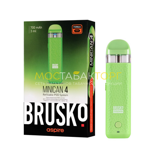 Pod-система Brusko Minican 4, 700мАч, Зеленый