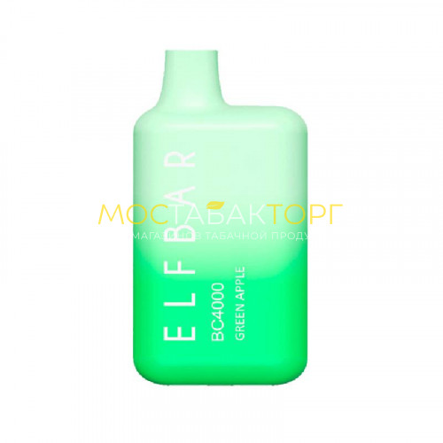 Электронные сигареты Elf Bar BC4000 - Зелёное яблоко (Green Apple)