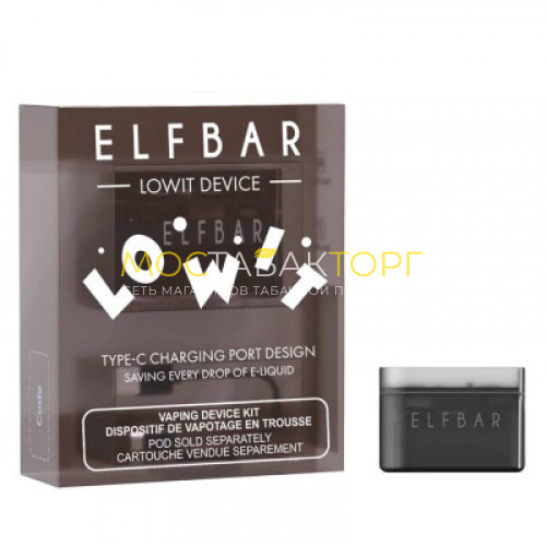 POD-система Elf Bar Lowit 2500, Чёрный