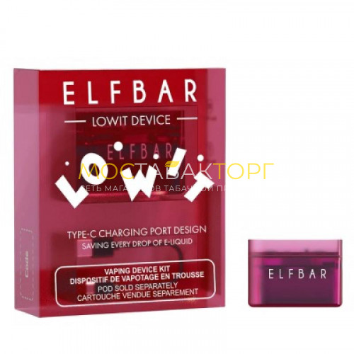 POD-система Elf Bar Lowit 2500, Красный