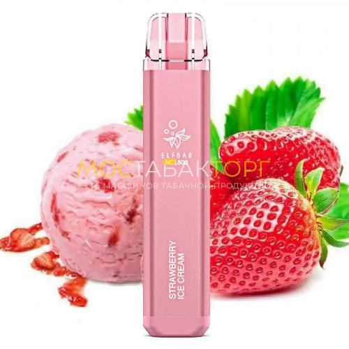 Электронные сигареты Elf Bar NC1800 - Клубничное мороженое (Strawberry Ice Cream)