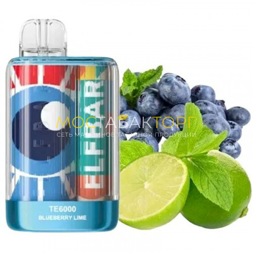 Электронные сигареты Elf Bar TE6000 - Голубика лайм