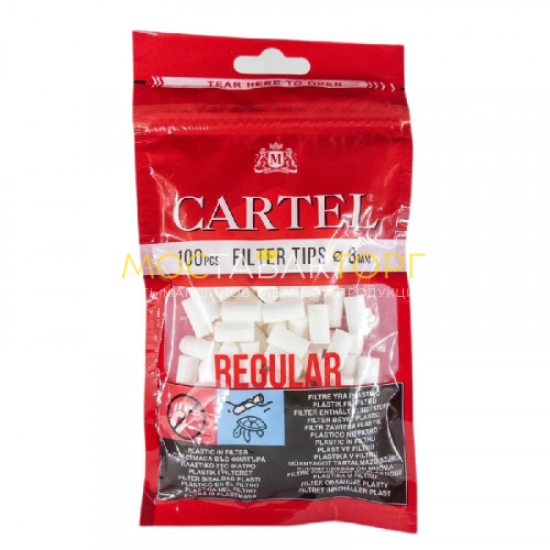 Сигаретные фильтры для самокруток Cartel Regular 8 мм (100 шт)