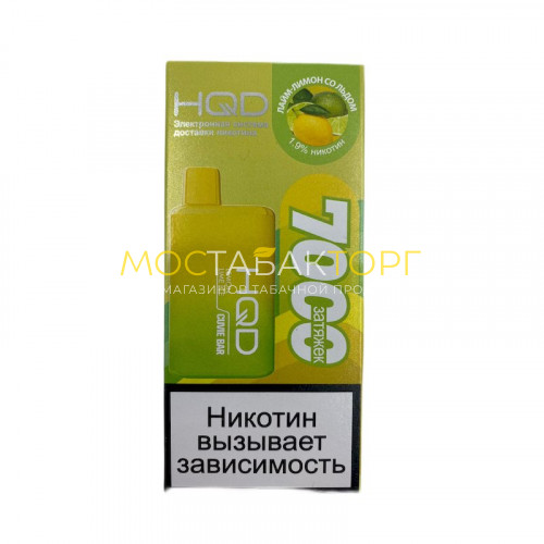 Электронные сигареты HQD Cuvie Bar Lemon Lime Ice (hqd Куви Бар Лайм Лимон)