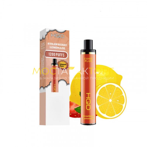 Электронные сигареты HQD Cuvie Plus Strawberry Lemonade (hqd Куви Плюс Клубничный лимонад)