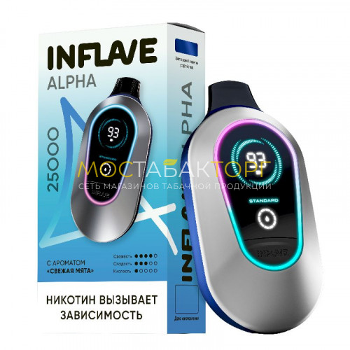 Электронные сигареты Inflave Alpha 25000 затяжек - Свежая мята