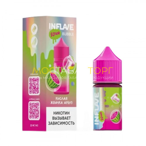 Жидкость для электронных сигарет INFLAVE BUBBLE - Зелёное яблоко арбуз