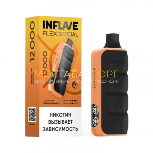 Электронные сигареты Inflave Flex Limited 9000 затяжек - Лакричная мята