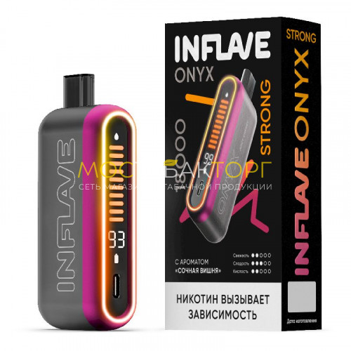 Электронные сигареты Inflave Onyx Strong 18000 затяжек - Сочная вишня