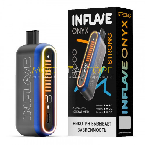 Электронные сигареты Inflave Onyx Strong 18000 затяжек - Свежая мята