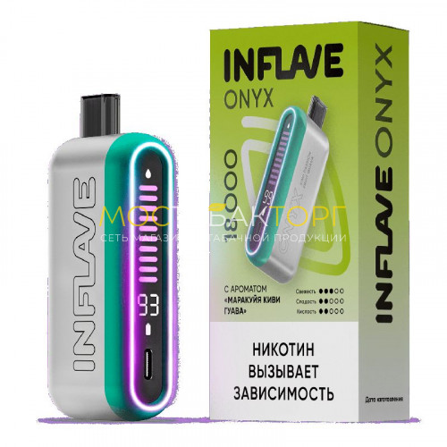 Электронные сигареты Inflave Onyx 18000 затяжек - Маракуйя киви гуава