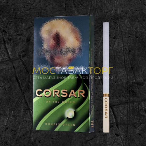Сигареты Корсар Супер Слим Яблоко Ментол (Corsar of the Queen Double Green Super Slim)