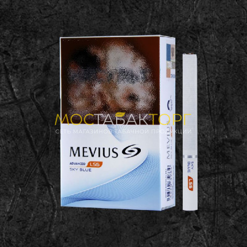 Сигареты Мевиус ЛСС Скай Блю 6 (MEVIUS LSS Sky Blue) раздвижная пачка