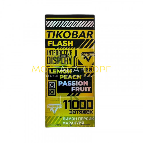 Электронные сигареты TIKOBAR FLASH 11000 затяжек Лимон Персик Маракуйя (Lemon Peach Paasion Fruit)