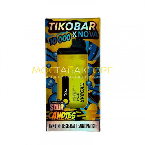 Электронные сигареты TIKOBAR NOVA 10000 затяжек Кислые конфеты (Sour Candies)