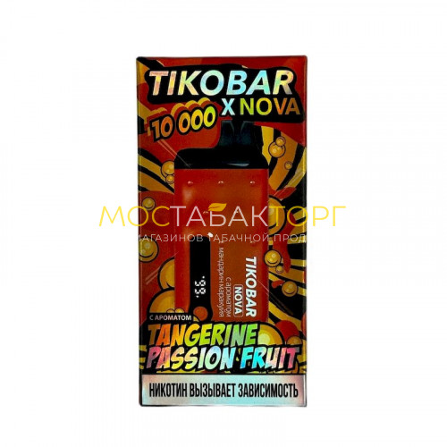Электронные сигареты TIKOBAR NOVA 10000 затяжек Мандарин маракуйя (Tangerine Passion Fruit)