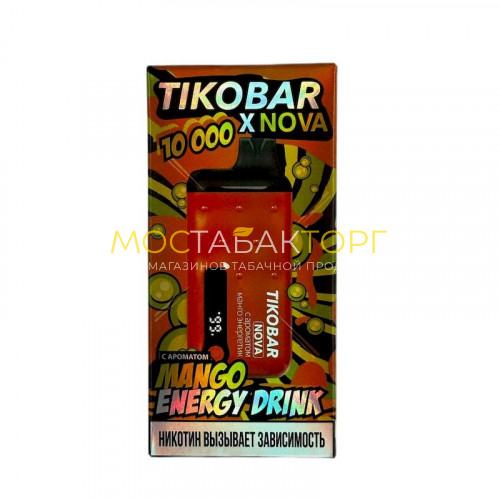 Электронные сигареты TIKOBAR NOVA 10000 затяжек Манго энергетик (Mango Energy Drink)