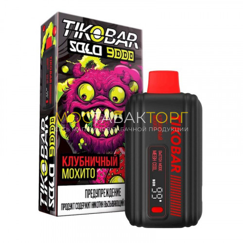 Электронные сигареты TIKOBAR SOLO Клубничный мохито 9000 затяжек
