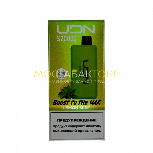 Электронные сигареты UDN S 20000 Лимон мята 2%