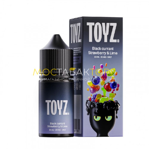 Жидкость для электронных сигарет Toyz Black Currant Strawberry Lime (Черная смородина Клубника и Лайм) 20 мл / 30 мл